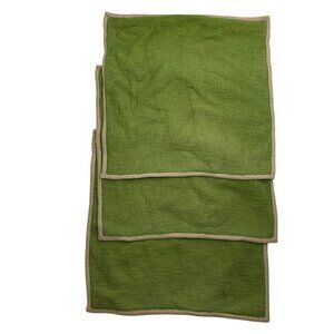 Pottery Barn Green Cotton accent pillow covers  20" x 20" Set Of 3